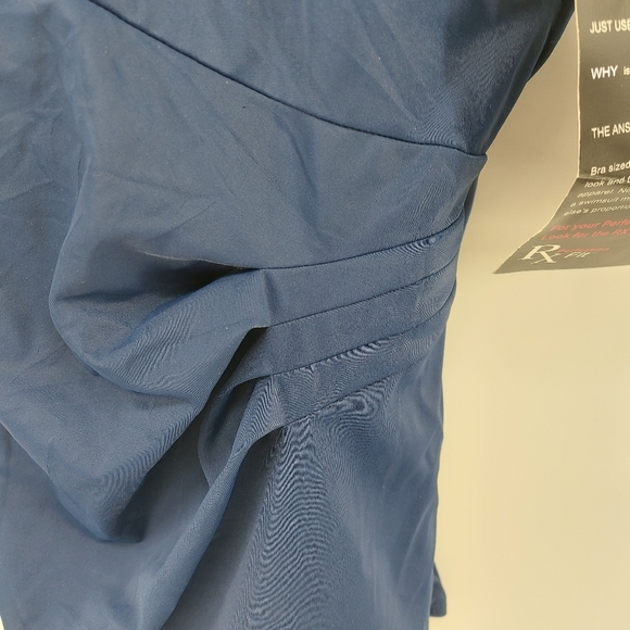 Roxanne Size Ruched Navy Blue One Piece Swimsuit 36C - Picture 2 of 7